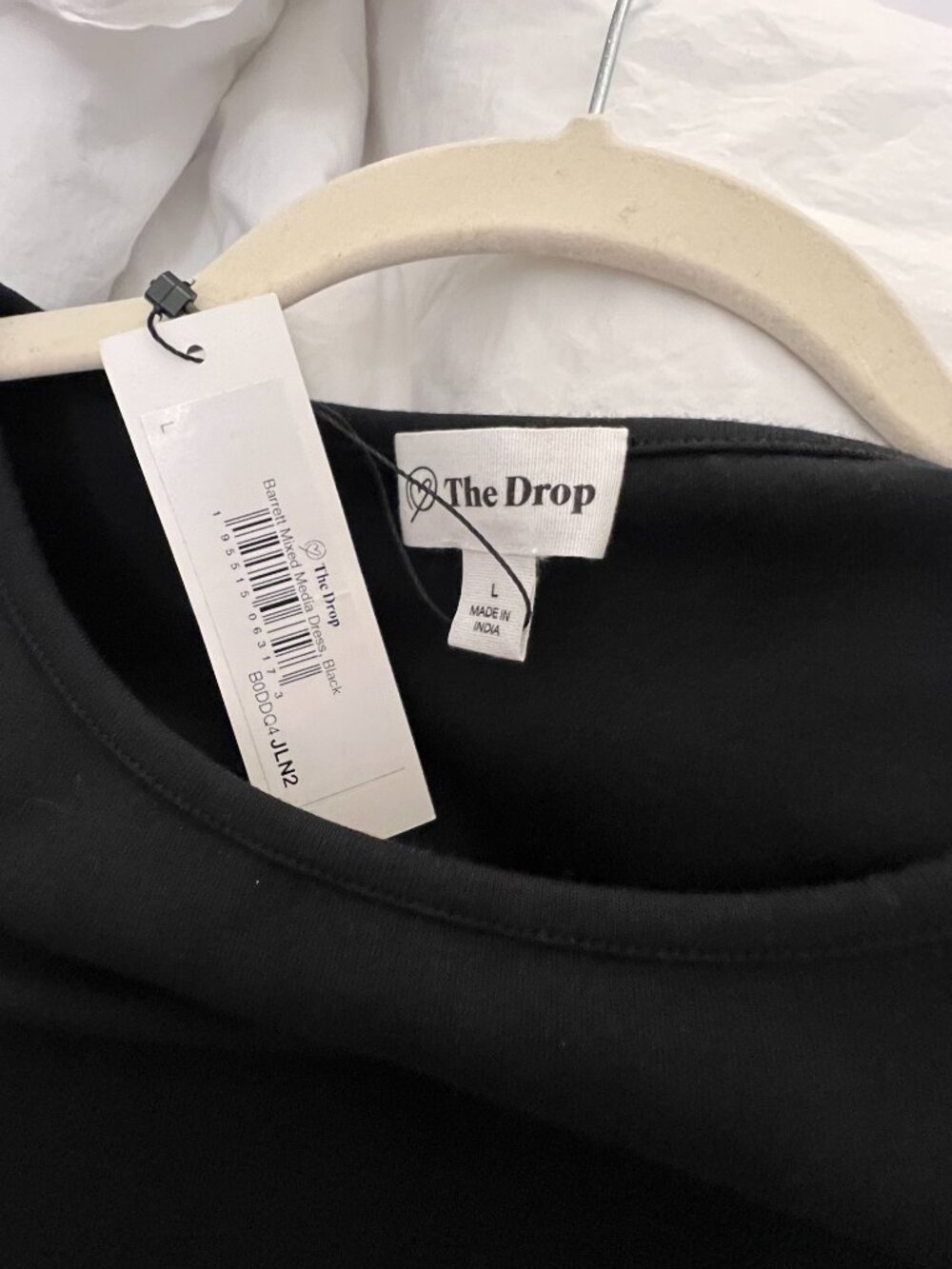 Amazon The Drop Black Midi Dress, Short Sleeves, NEW - Picture 5 of 5